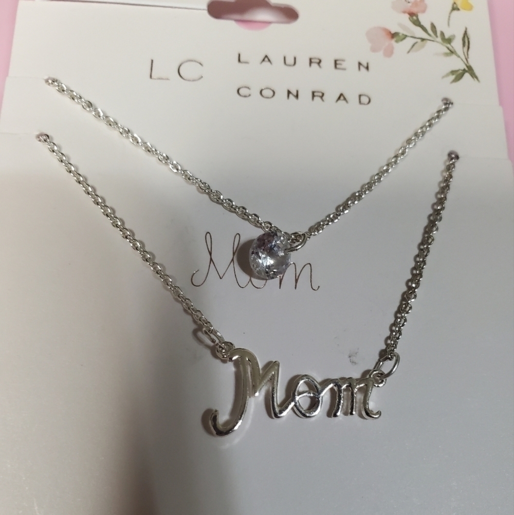 Lauren Conrad Mom & Cubic Zirconia Pendant Necklace Set - Picture 2 of 4